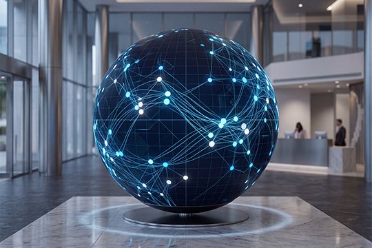 Hemispherical LED Globe